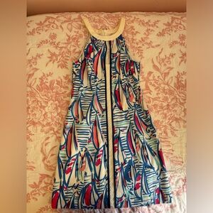 Halter style Lilly Pulitzer sailboat dress.
